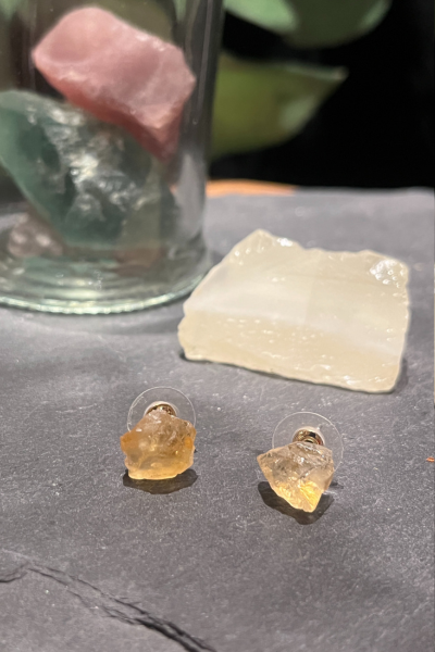 AcI黃水晶擴香耳環