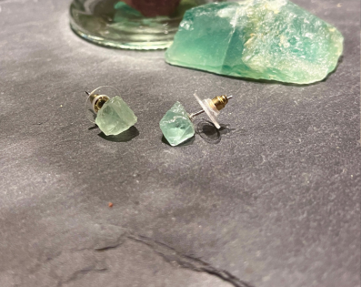 I綠水晶擴香耳環