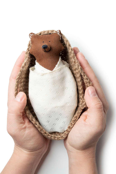 PK baby|狐狸寶寶+藍毛衣+灰褲I13cm 手工時尚熊