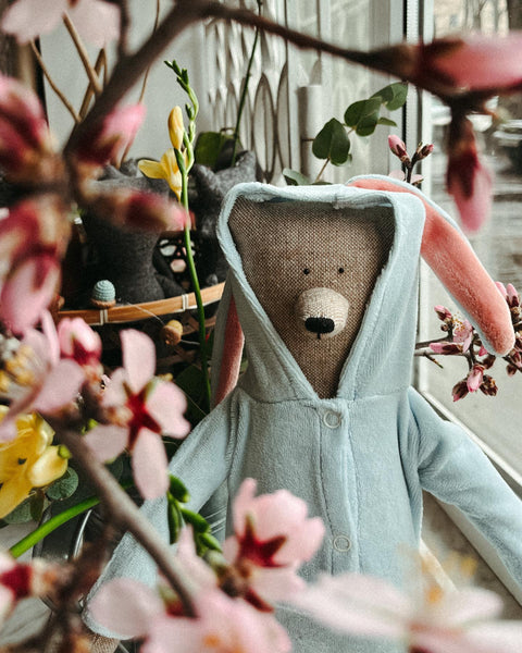 PK bears禮盒組 |Joe海灘小熊 23cm&廚師裝&兔子裝 I手工熊