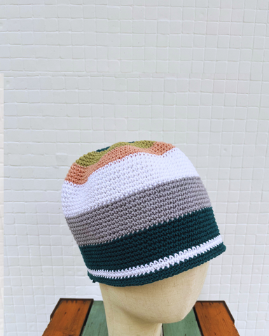 d'hat I淡粉綠針織帽Tam Hat