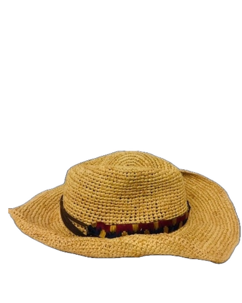 EA.hats-紅藍金牛仔草帽