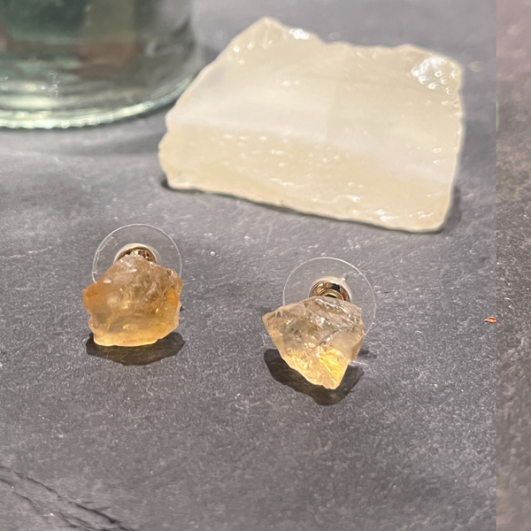 AcI黃水晶擴香耳環