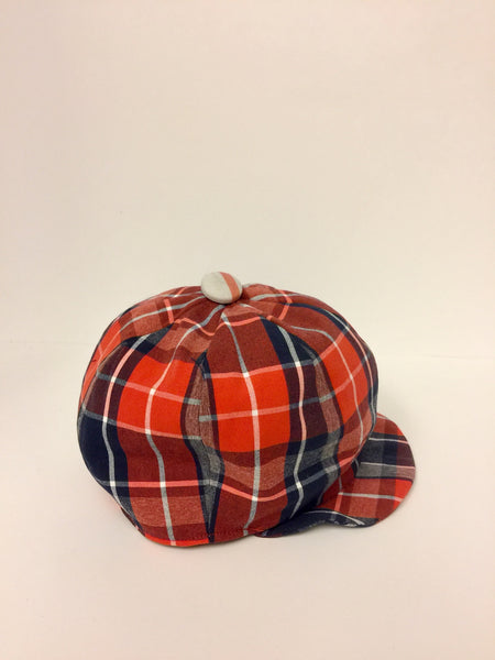 EA.hats-藍紅格紋報童帽（童帽）