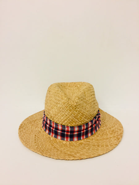 EA.hats-紅藍田園紳士草帽