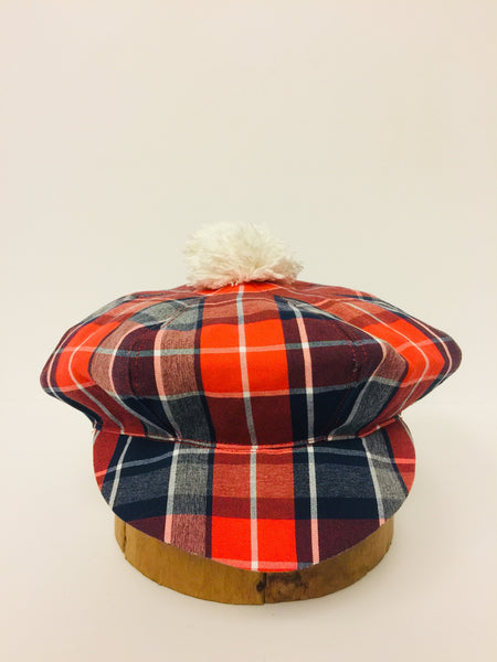 EA.hats-藍紅格紋報童帽(童帽）