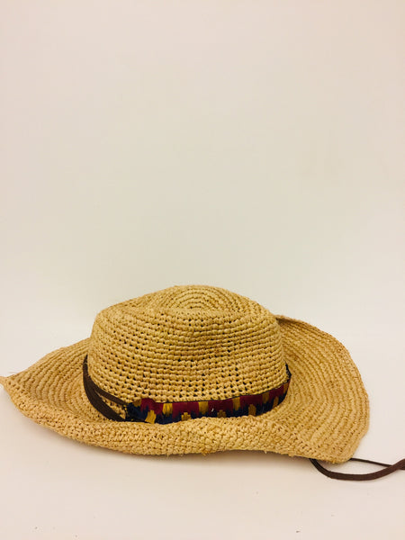 EA.hats-紅藍金牛仔草帽