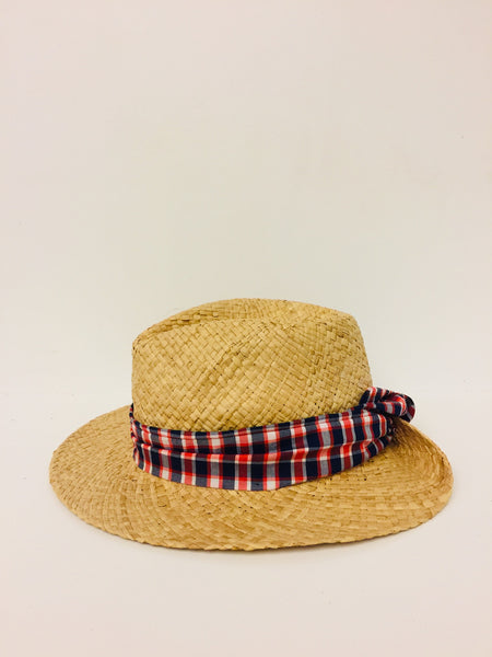 EA.hats-紅藍田園紳士草帽