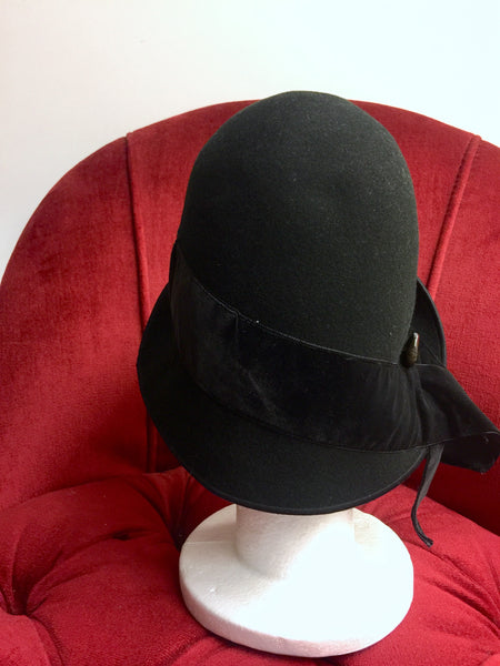 EA.hats-:黑夜羊毛鐘形帽