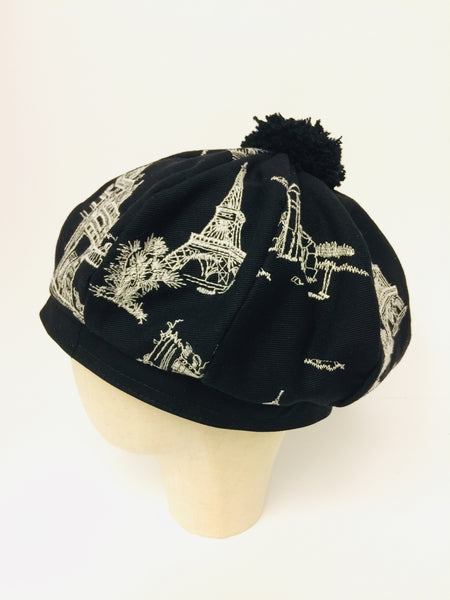 EA.hats-黑夜裡的建築貝蕾南瓜帽 《南瓜刺繡帽系列》