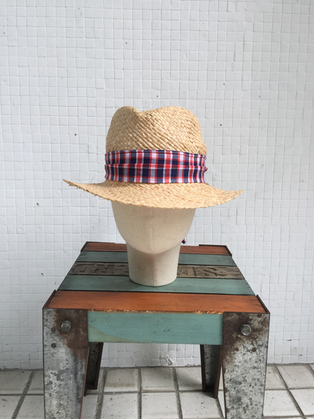 EA.hats-紅藍田園紳士草帽