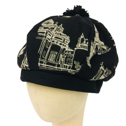 EA.hats-黑夜裡的建築貝蕾南瓜帽 《南瓜刺繡帽系列》