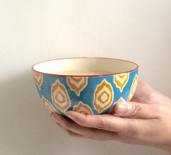 Tabletop-Bazzar ikat 紅藍 I拿鐵碗I